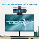 1080P HD Webcam with Microphone - Clear Video & Crystal Clear Audio