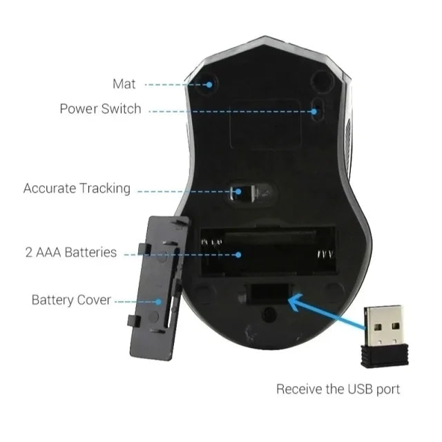 Wireless Mouse Notebook PC Gamer Usb Optico G10 Office Desktop Sitemas Windows Computer Small Multimedia Games Simple